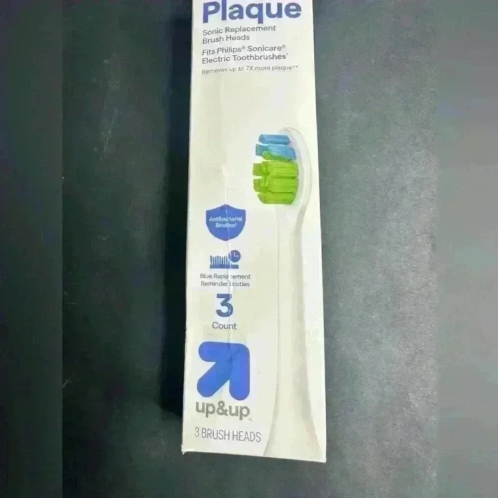 Up&UP, Anti-Plaque Pro Sonic Brush Heads. 3 Heads Bristles